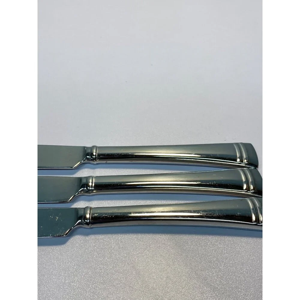 Lenox Federal Platinum Glossy Stainless 18/8 Dinner Knife Set of 3 - 9 1/2